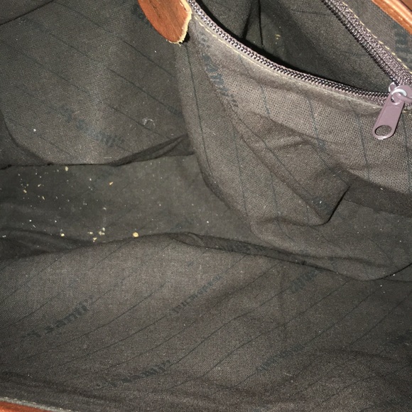 I Santi Tan leather distressed Bag purse tote Camel soft supple shopper books - Picture 11 of 11